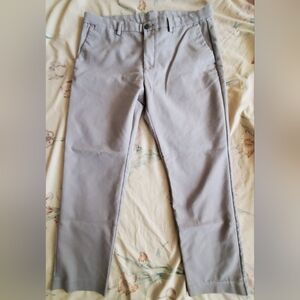 Calvin Klein Men's Silver Gray Stretch Slacks Tapered 36x30 GPWC